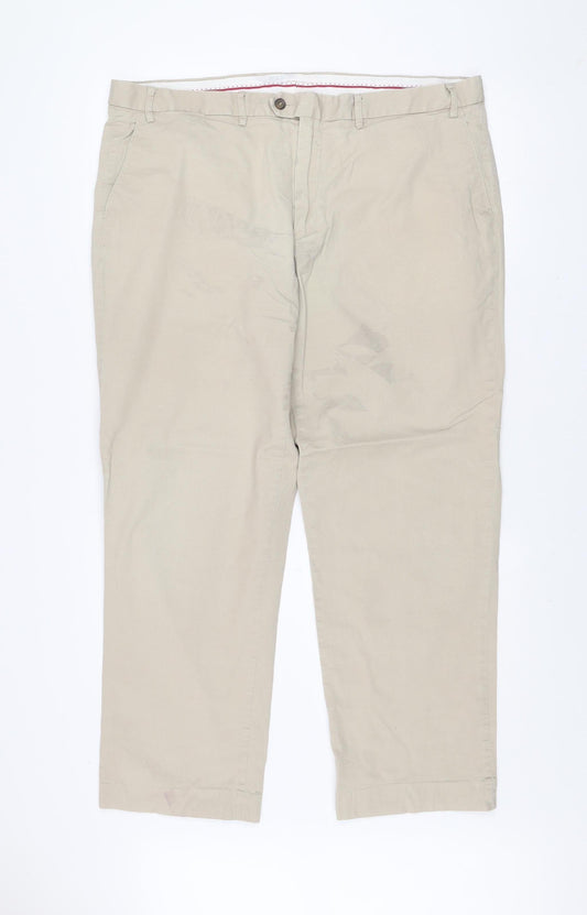 Marks and Spencer Men’s Beige Chino Trousers 42W 31L Stretch Cotton