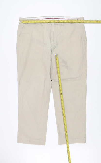 Marks and Spencer Men’s Beige Chino Trousers 42W 31L Stretch Cotton