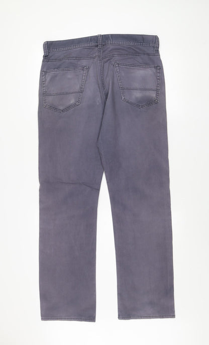 Kirkland Signature Men's Grey Chino Trousers Straight Leg 34W 32L