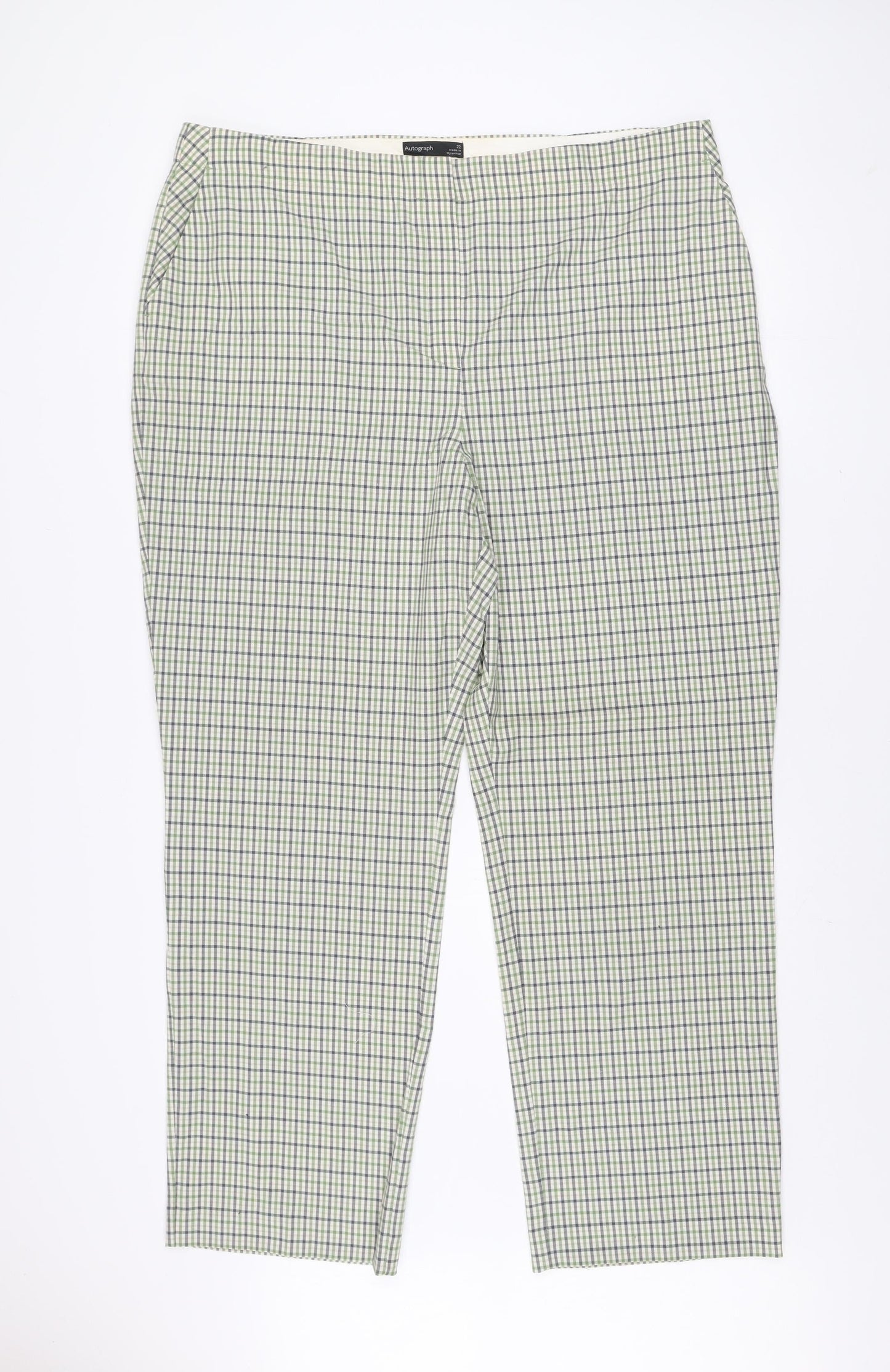 Womens UK Size 22 Marks and Spencer Regular Fit BusinessCasualWorkwear Green Tro