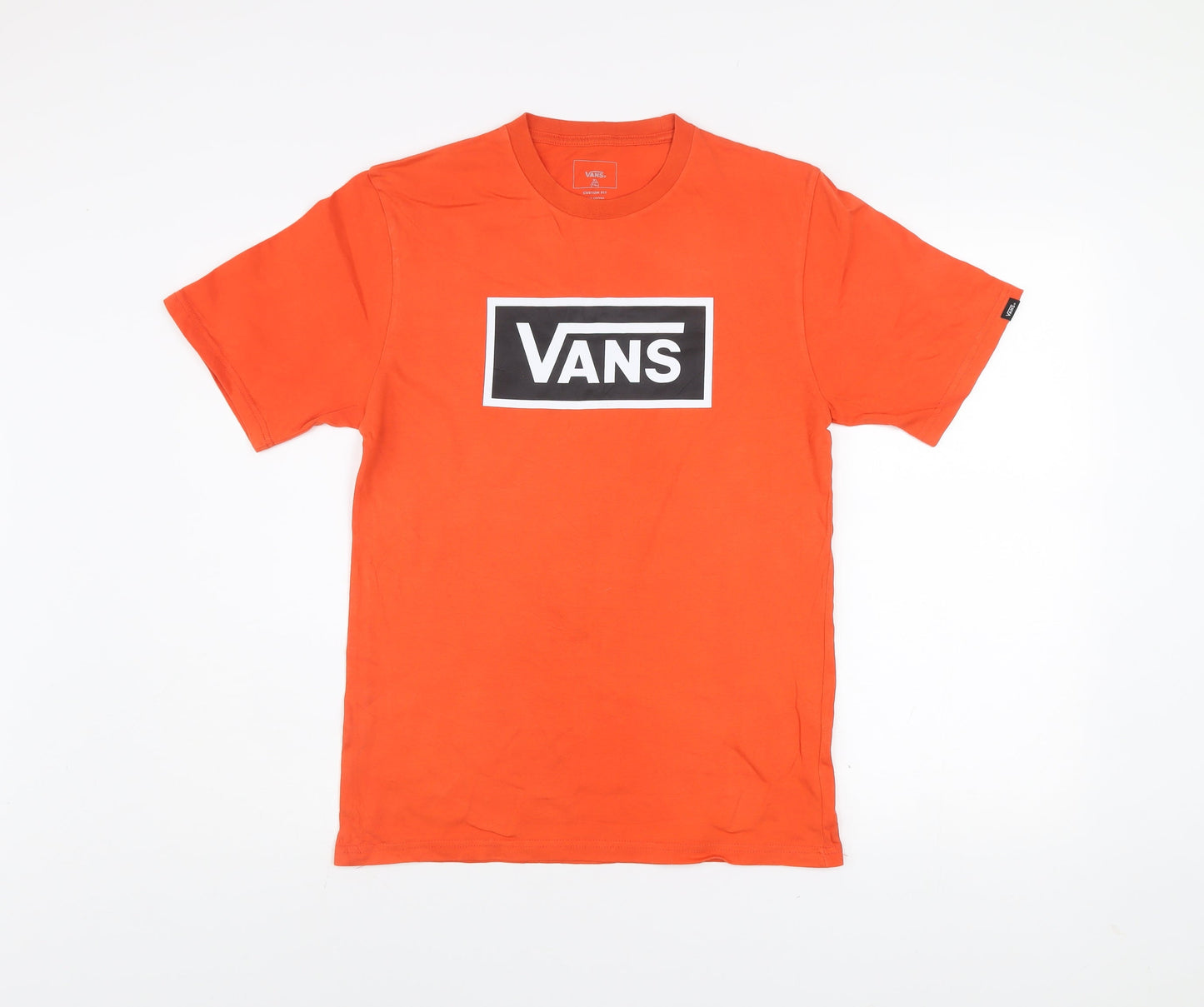 Vans Men’s Orange XL Classic Logo Short Sleeve Cotton T-Shirt