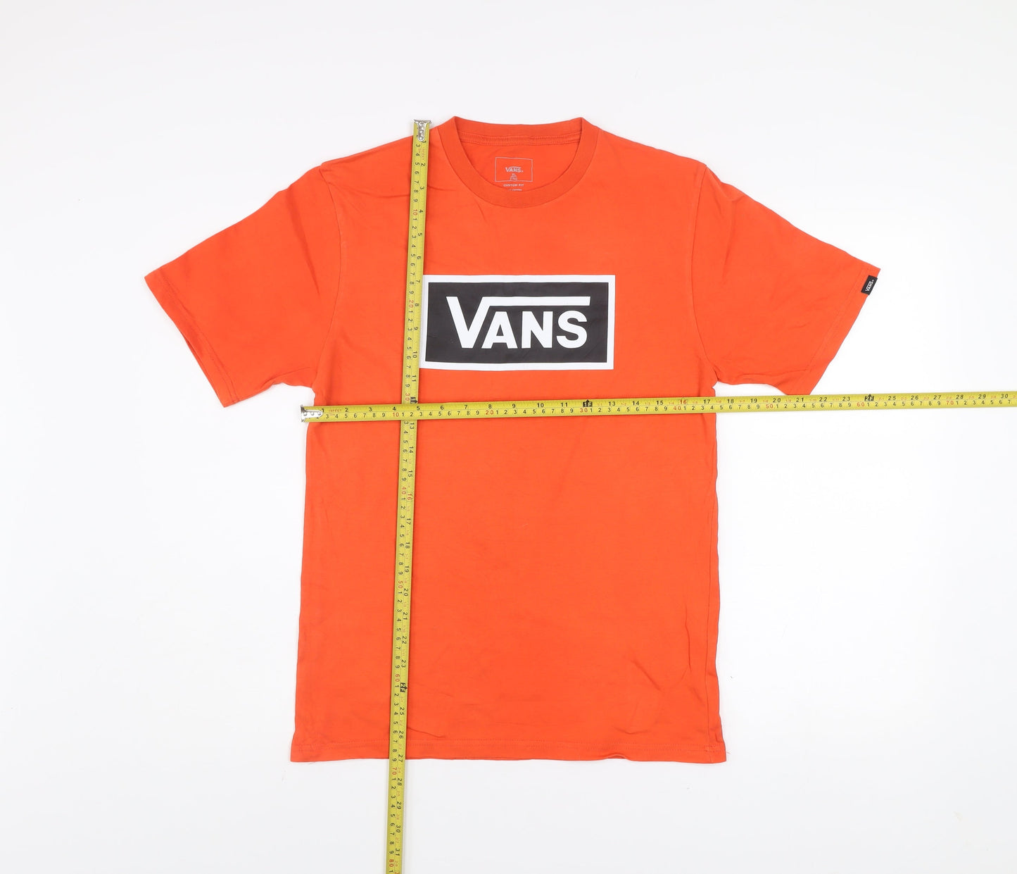 Vans Men’s Orange XL Classic Logo Short Sleeve Cotton T-Shirt