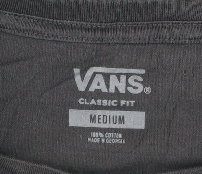 Vans Men's Black Classic Fit Graphic T-Shirt Medium Cotton Retro Style