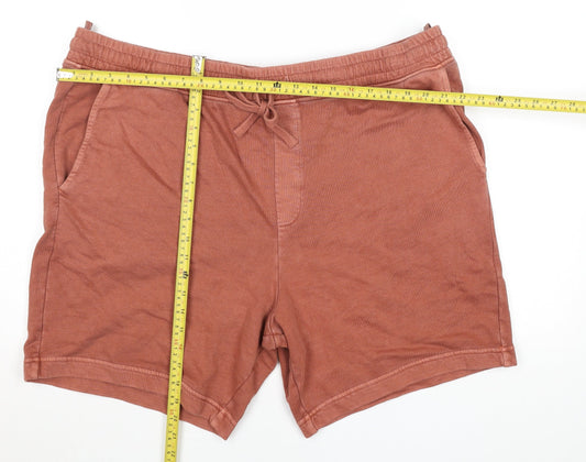 Marks and Spencer Men's Brown 3XL Sweat Shorts with Drawstring