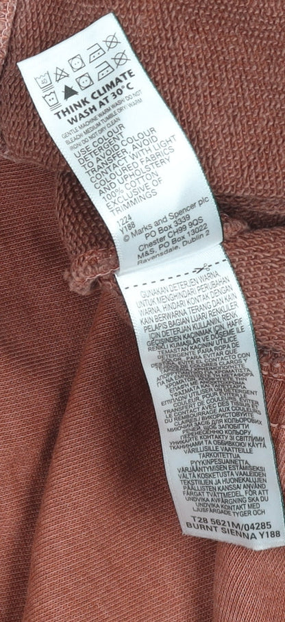 Marks and Spencer Men's Brown 3XL Sweat Shorts with Drawstring