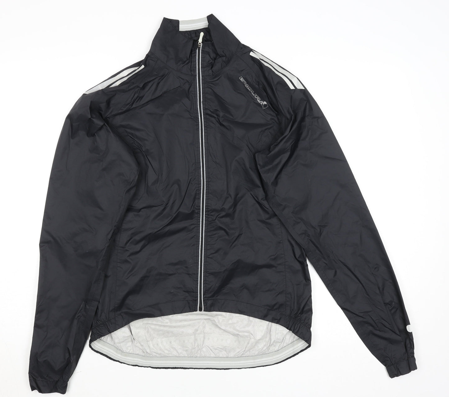 Endura Men's Black Small Windbreaker Cycling Jacket Nylon Zip Waterproof