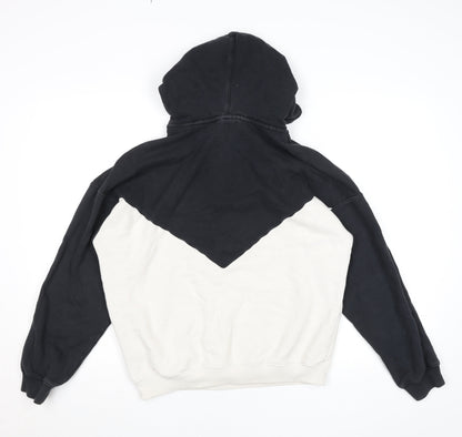 Adidas Womens Black & White OG Pullover Hoodie Size 8 Cotton Blend