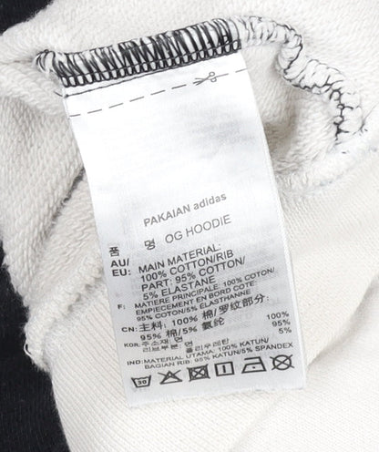 Adidas Womens Black & White OG Pullover Hoodie Size 8 Cotton Blend