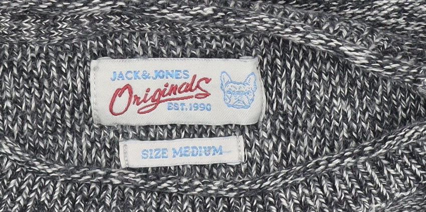 Mens UK Size M JACK & JONES Grey Pullover Jumper