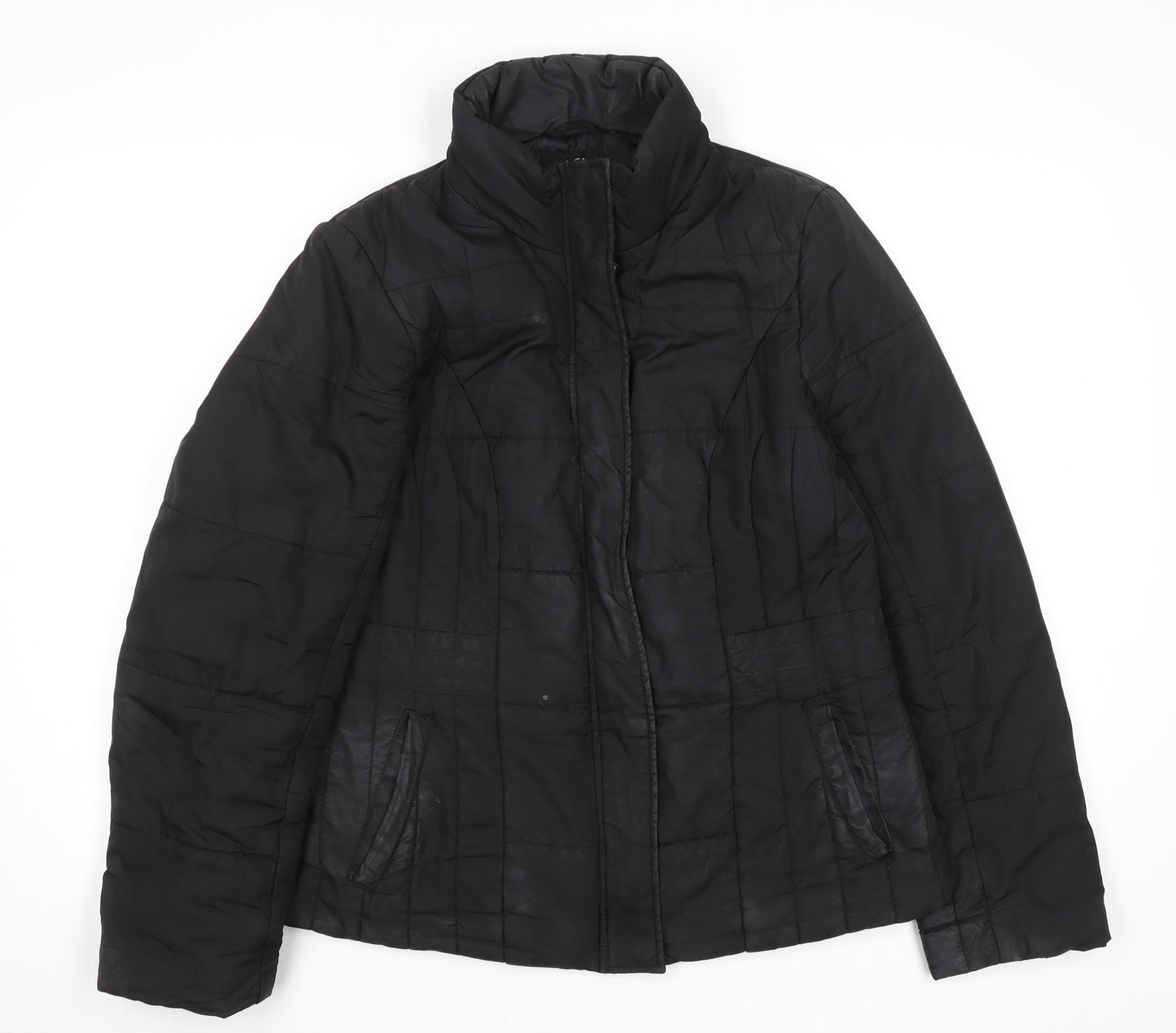 Womens UK Size 14 M&Co Black Puffer Jacket