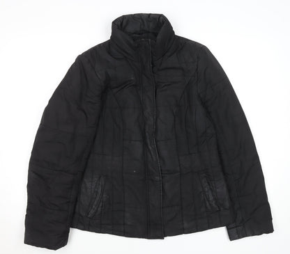 Womens UK Size 14 M&Co Black Puffer Jacket