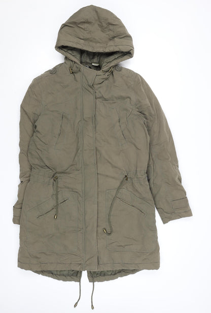 Womens UK Size 10 La Redoute Green Parka Coat