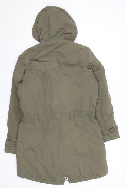 Womens UK Size 10 La Redoute Green Parka Coat