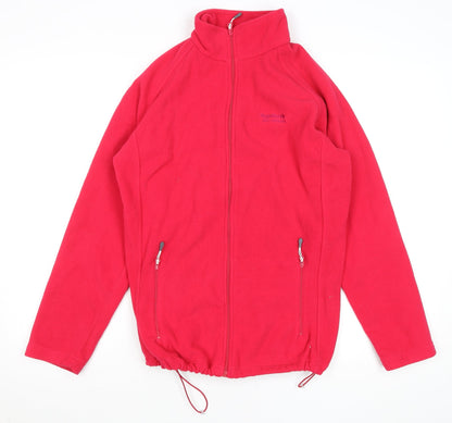 Regatta Womens Red Fleece Full Zip Mid-Length Outdoor Jacket Size 10