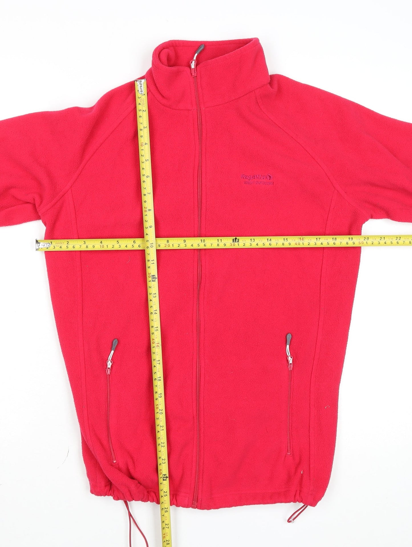 Regatta Womens Red Fleece Full Zip Mid-Length Outdoor Jacket Size 10