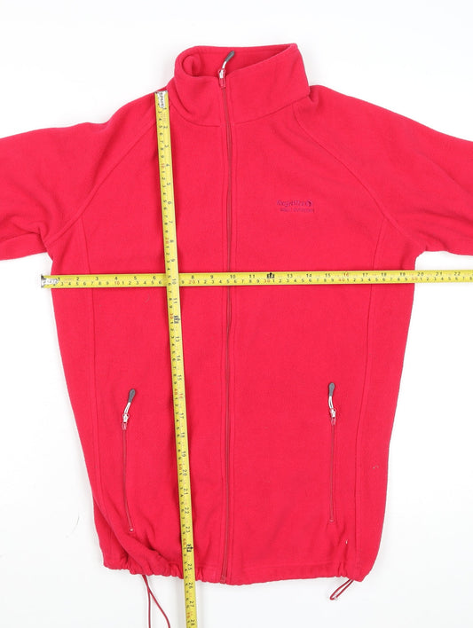 Regatta Womens Red Fleece Full Zip Mid-Length Outdoor Jacket Size 10