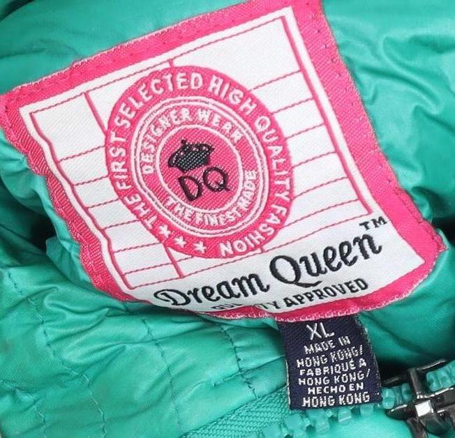 Womens UK Size XL Dream Queen Green Puffer Jacket
