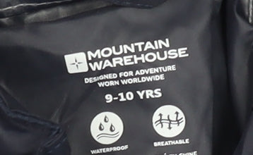 Girls UK Size 9-10 Years Mountain Warehouse Blue Basic Jacket