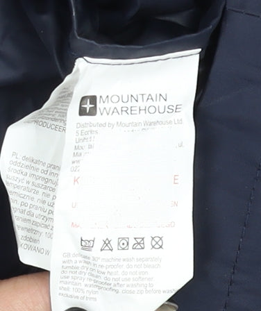 Girls UK Size 9-10 Years Mountain Warehouse Blue Basic Jacket
