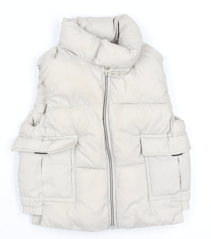 Girls UK Size 2-3 Years Zara Beige Puffer Jacket