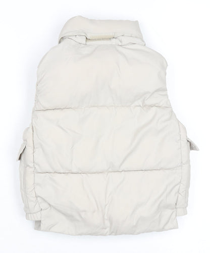 Girls UK Size 2-3 Years Zara Beige Puffer Jacket