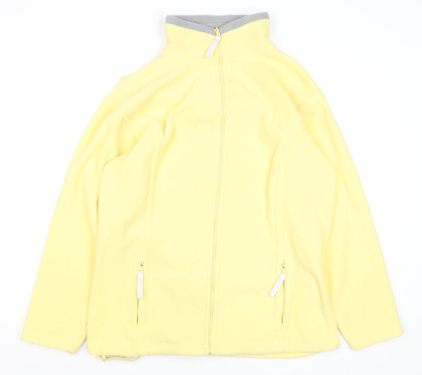 DC Casuals Men's Yellow Fleece Full Zip Jacket Size S Regular Fit