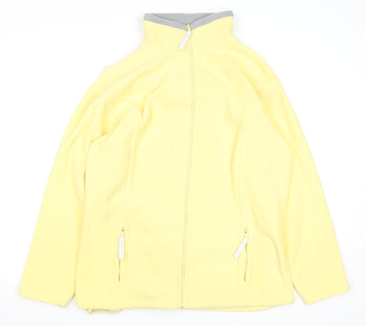 DC Casuals Men's Yellow Fleece Full Zip Jacket Size S Regular Fit