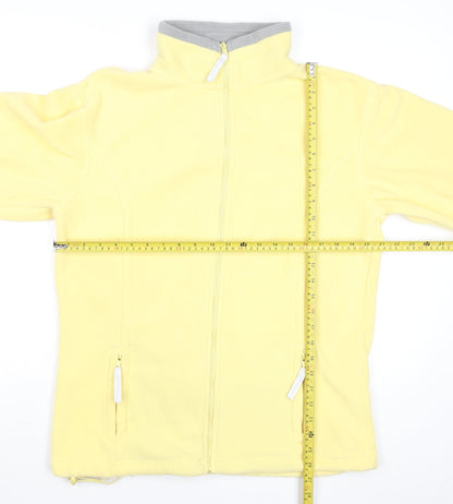 DC Casuals Men's Yellow Fleece Full Zip Jacket Size S Regular Fit