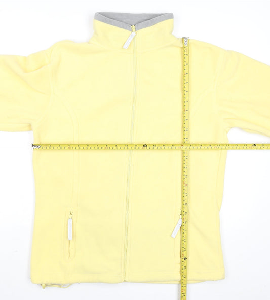 DC Casuals Men's Yellow Fleece Full Zip Jacket Size S Regular Fit