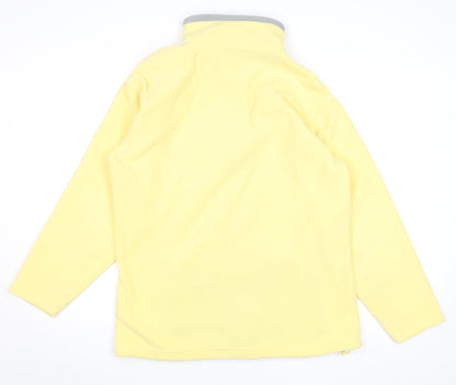 DC Casuals Men's Yellow Fleece Full Zip Jacket Size S Regular Fit