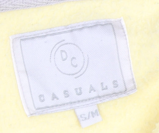 DC Casuals Men's Yellow Fleece Full Zip Jacket Size S Regular Fit