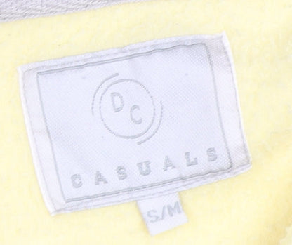DC Casuals Men's Yellow Fleece Full Zip Jacket Size S Regular Fit