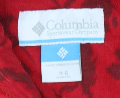 Columbia Unisex Baby Red Puffer Snowsuit 3-6 Months Hooded Winter Down