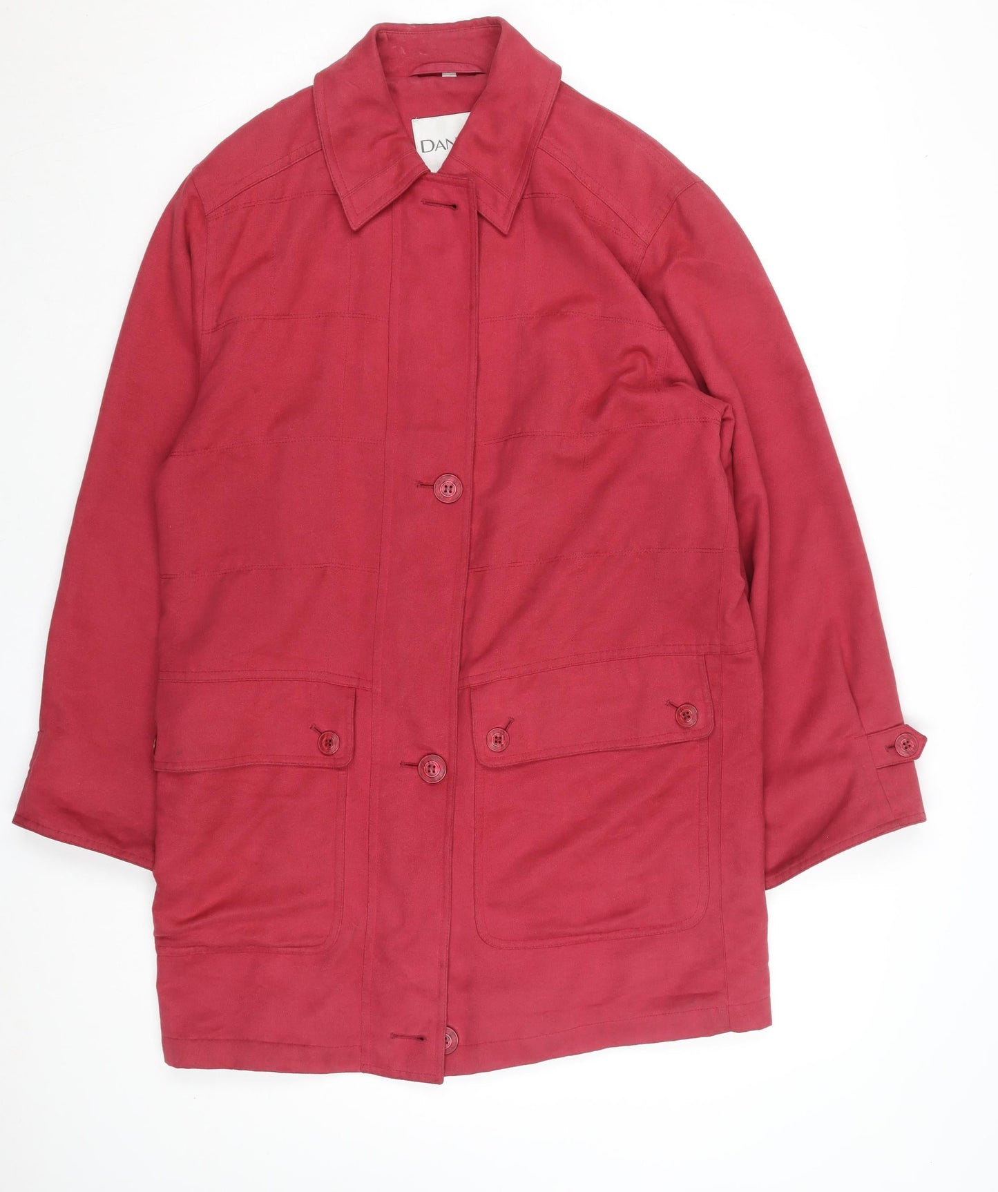 Womens UK Size S Dana Buchman Red Overcoat