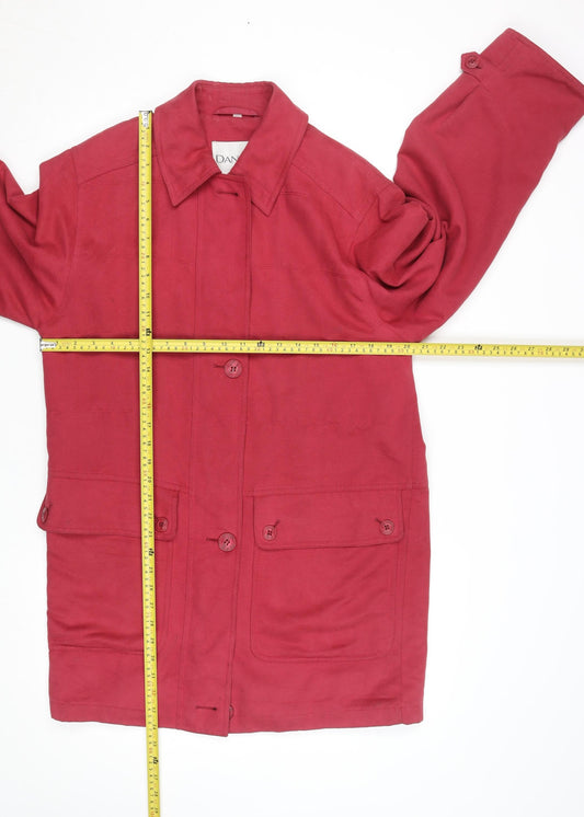 Womens UK Size S Dana Buchman Red Overcoat