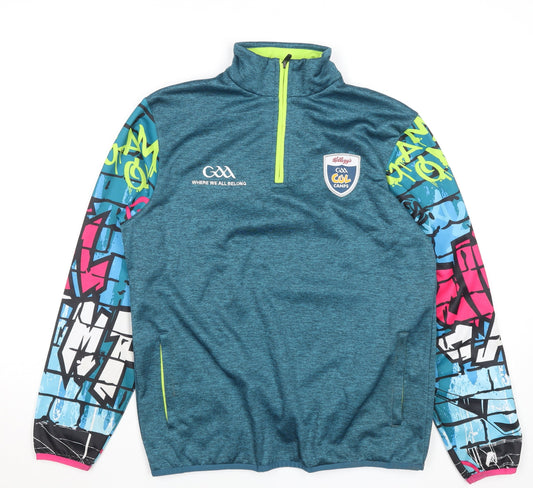 Teens UK Size S Masita Blue 1/4 Zip Sweatshirt