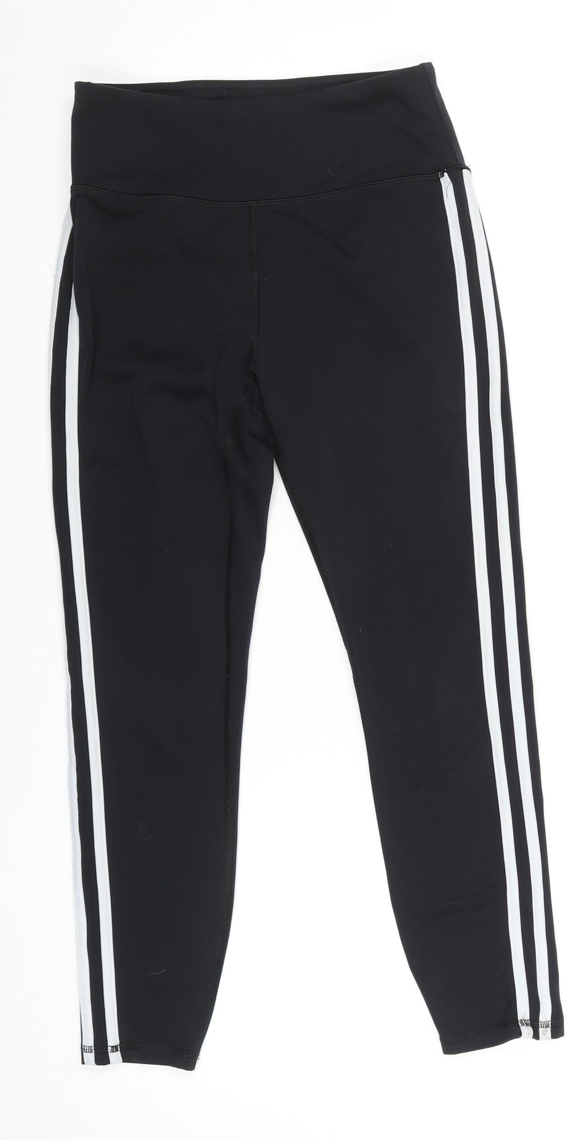 Womens UK Size S Gaiam Slim Fit Ankle Black Leggings