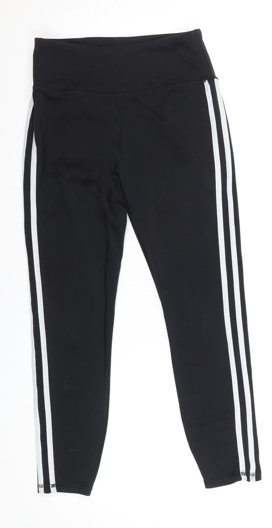 Womens UK Size S Gaiam Slim Fit Ankle Black Leggings
