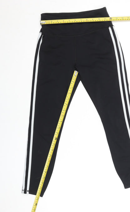 Womens UK Size S Gaiam Slim Fit Ankle Black Leggings