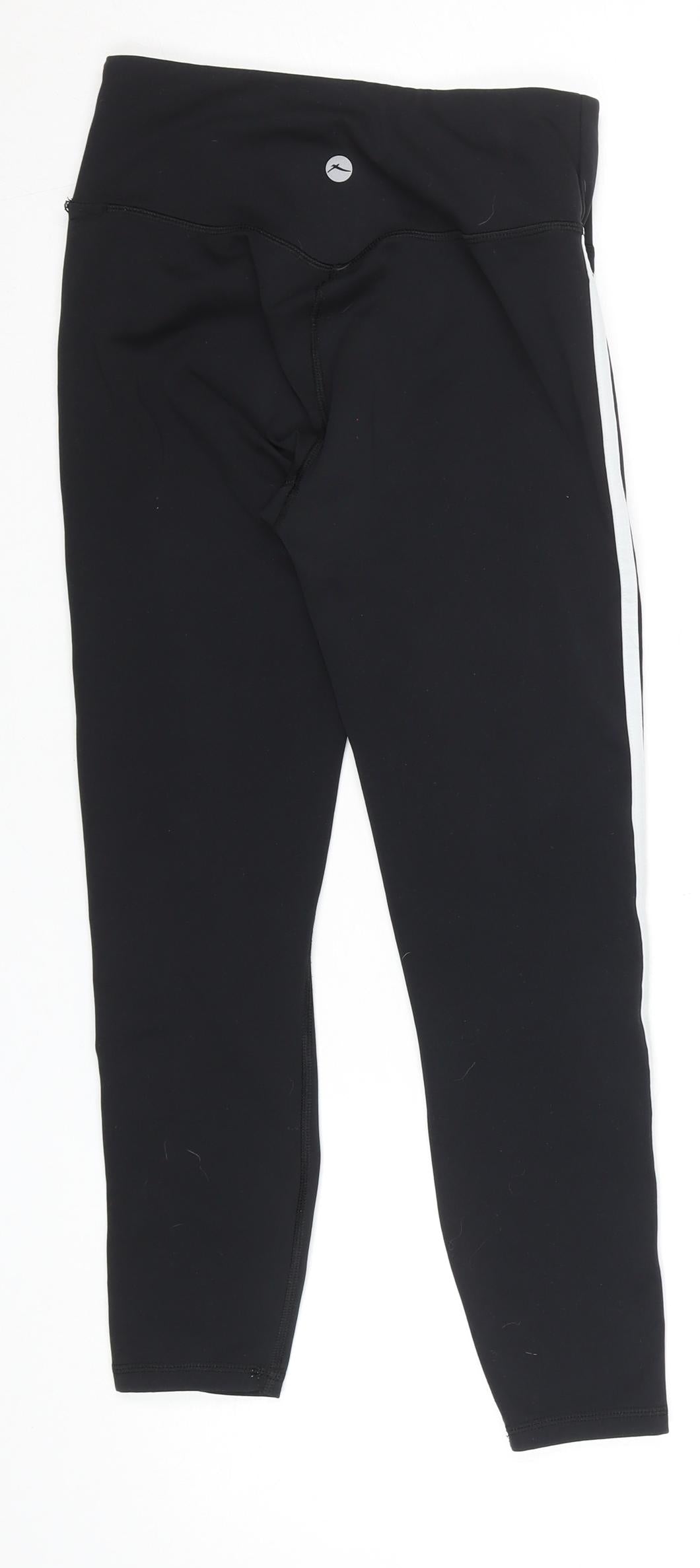 Womens UK Size S Gaiam Slim Fit Ankle Black Leggings