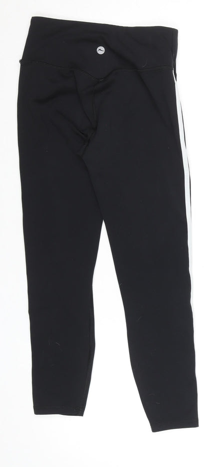 Womens UK Size S Gaiam Slim Fit Ankle Black Leggings