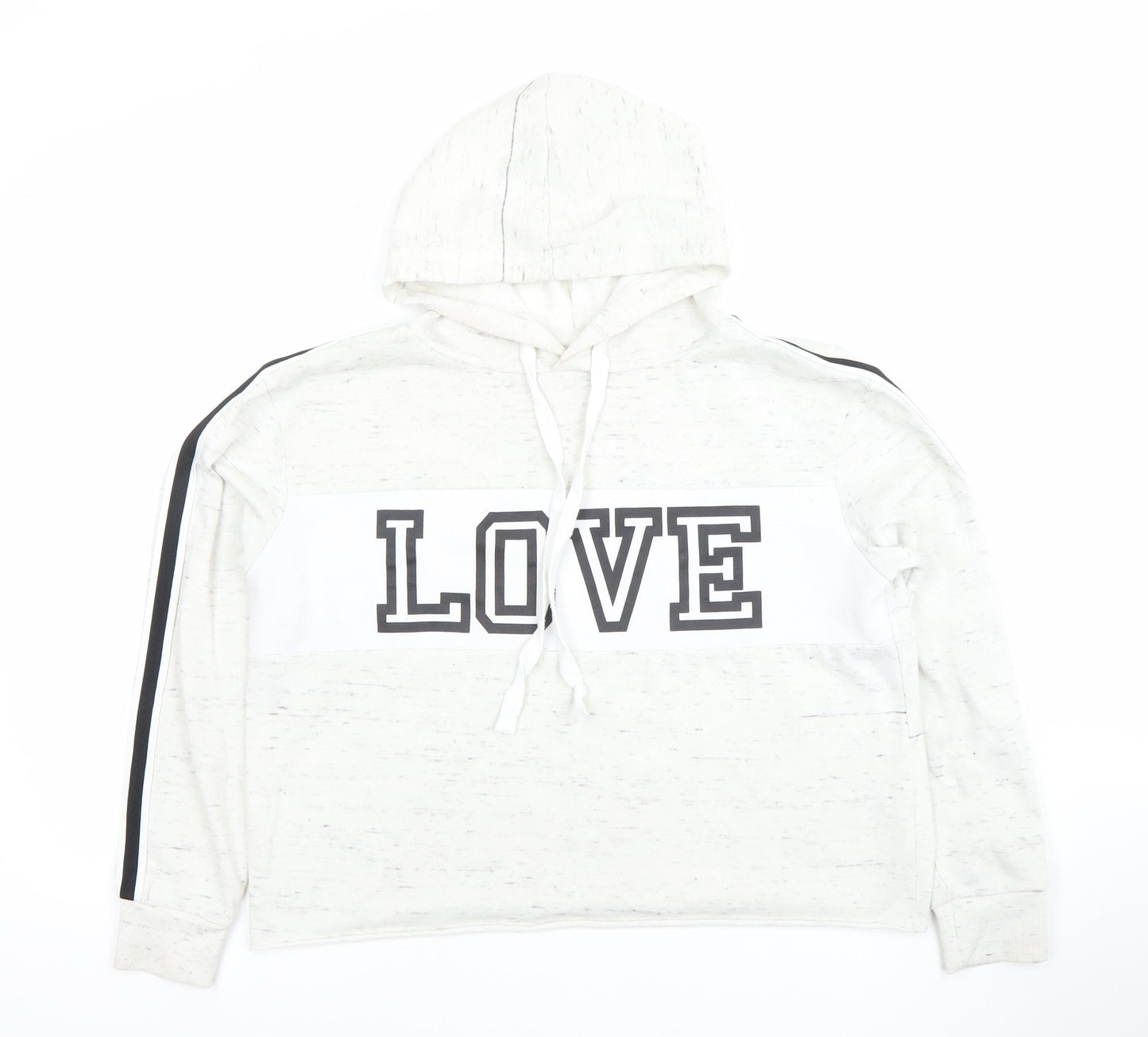 Womens UK Size M Hollis White Pullover Hoodie