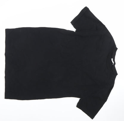 Zara Trafaluc Women's Black Cotton Blend Short Sleeve Basic T-Shirt Size S
