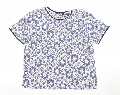 Womens UK Size M Superdry Blue Basic T-Shirt