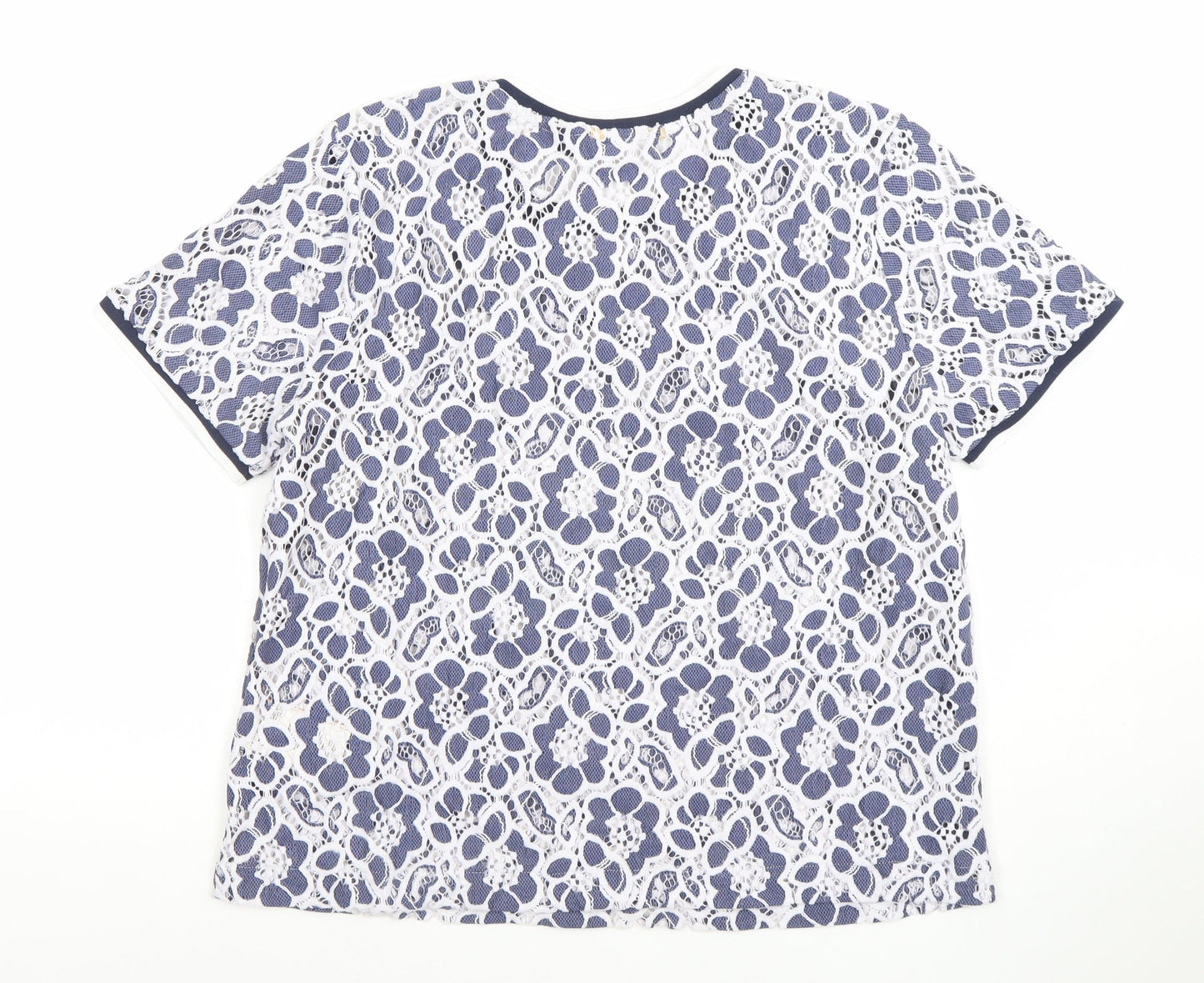 Womens UK Size M Superdry Blue Basic T-Shirt