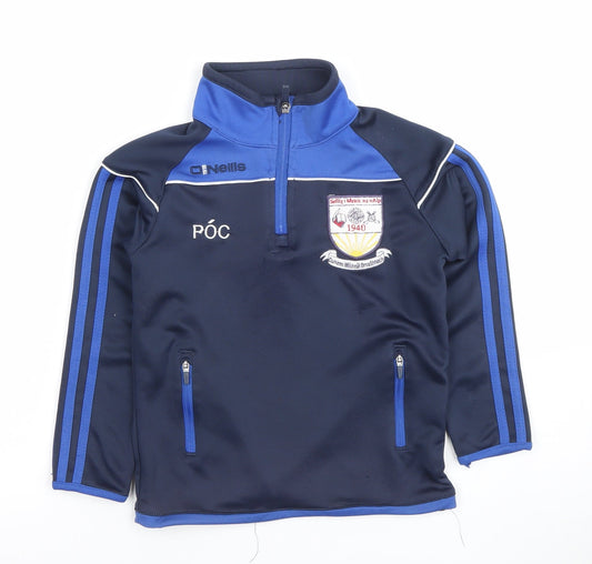 O’Neills Boys Navy Blue 1/2 Zip Sweatshirt Age 5-6 Sportswear