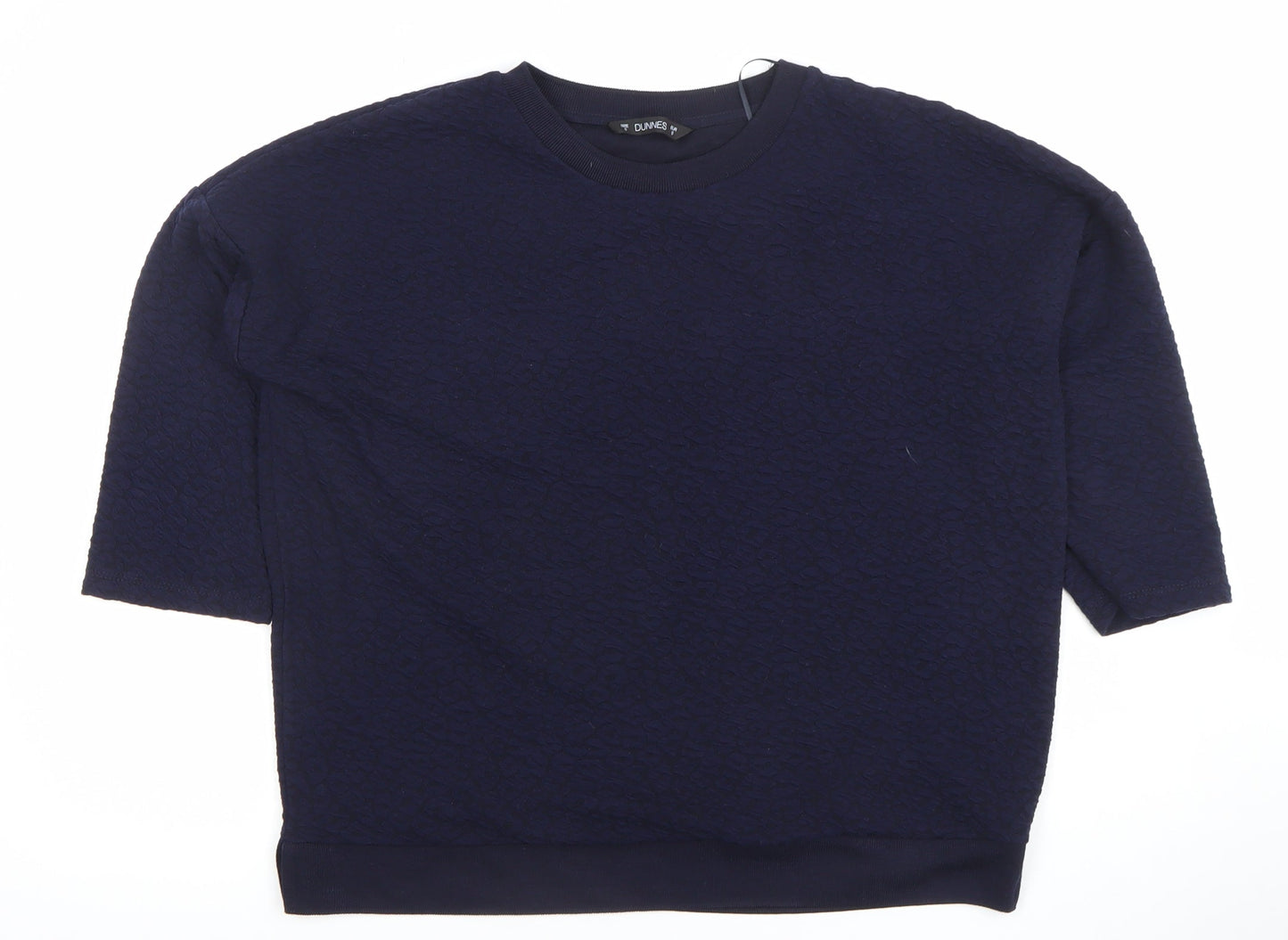 Womens UK Size S Dunnes Blue Jersey T-Shirt