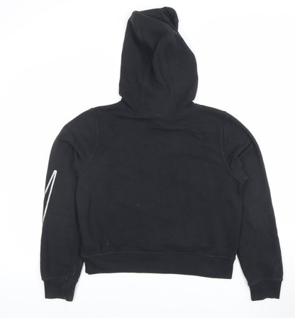 Nike Womens Black Small Pullover Hoodie with Reflective Logo