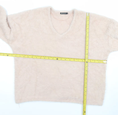 Womens UK Size 12 Stradivarius Beige Pullover Jumper
