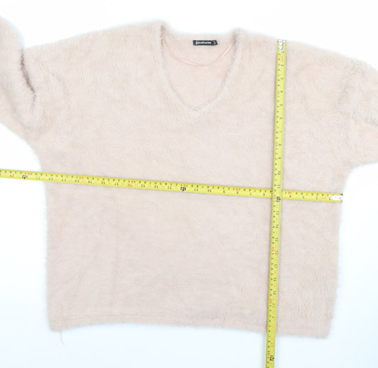 Womens UK Size 12 Stradivarius Beige Pullover Jumper